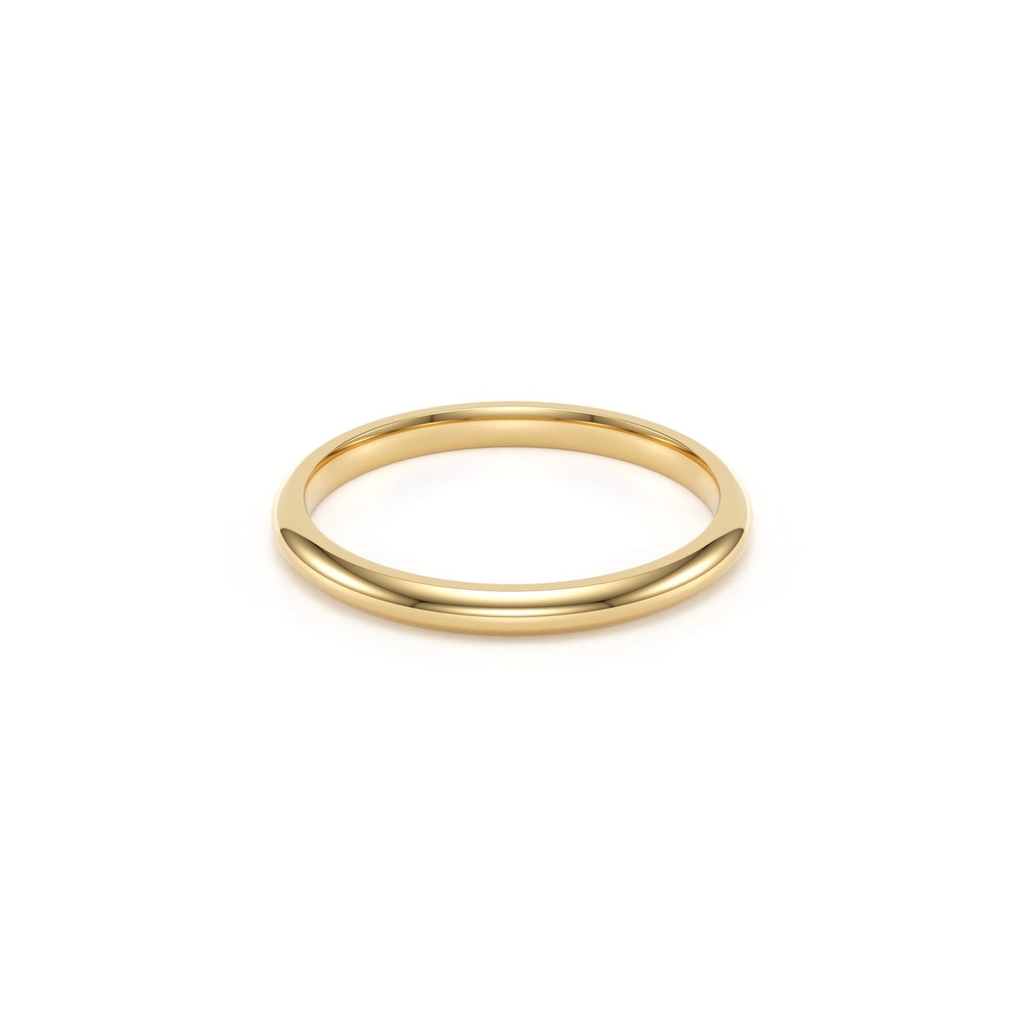 SHOP WGS 3mm 14K Solid Gold Wedding Band for Men & Women - Italian Real 14K Gold Plain Rings for Men - Solid Gold Wedding Bands Size 9