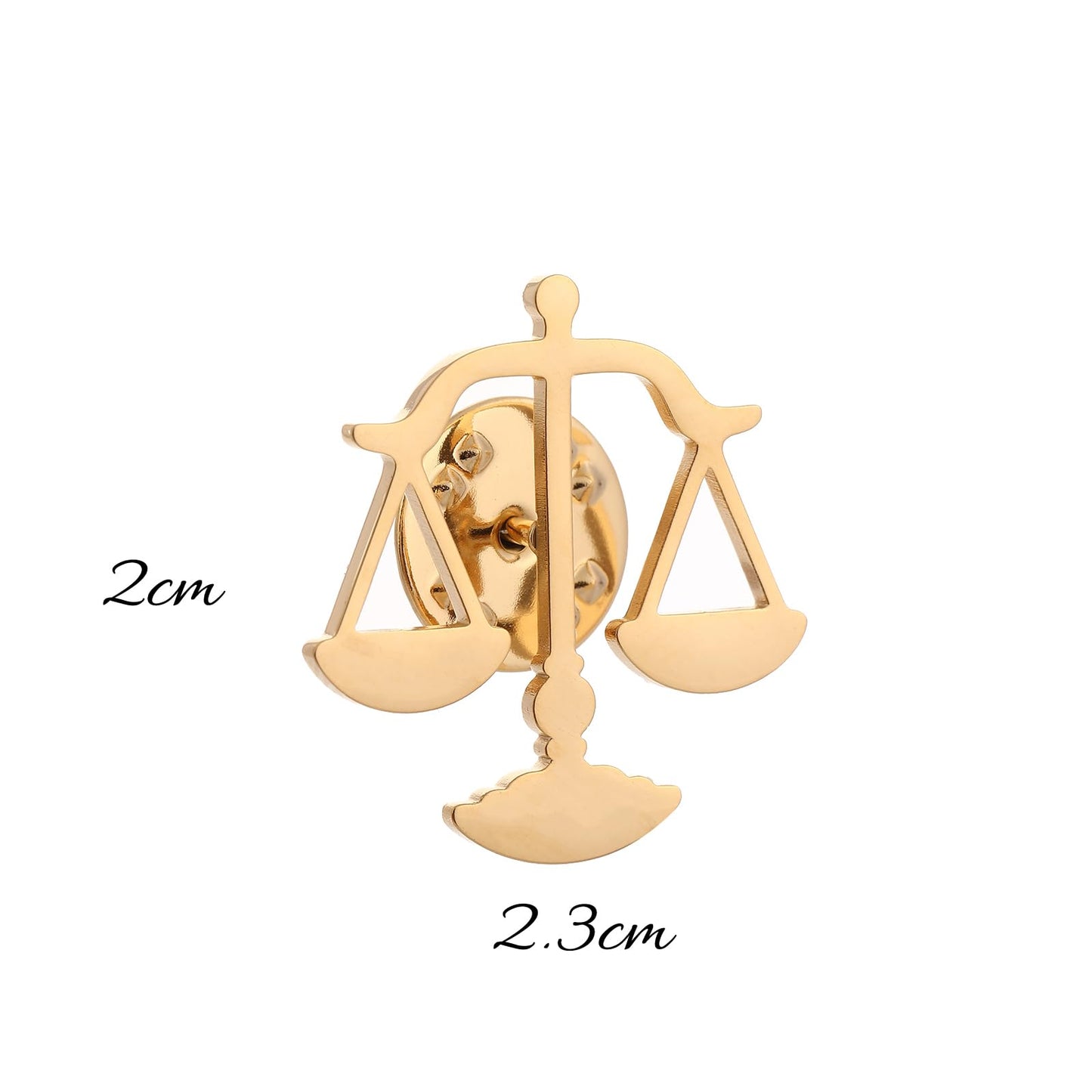 Metal Balance Badges Suit Brooch Libra Scales Brooches For Men (steel)