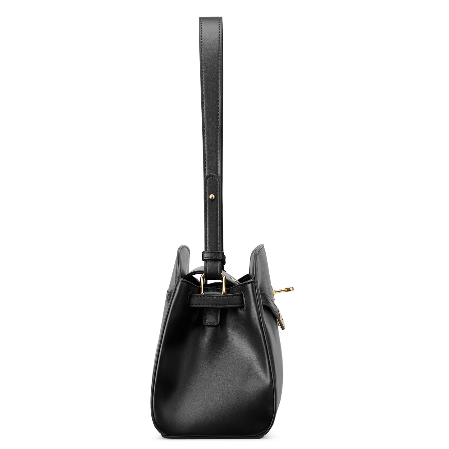 CLUCI Purses for Women, Water Repellent Shoulder Handbags with 2 Adjustable Straps, Vegan Leather Crossbody Bag Black