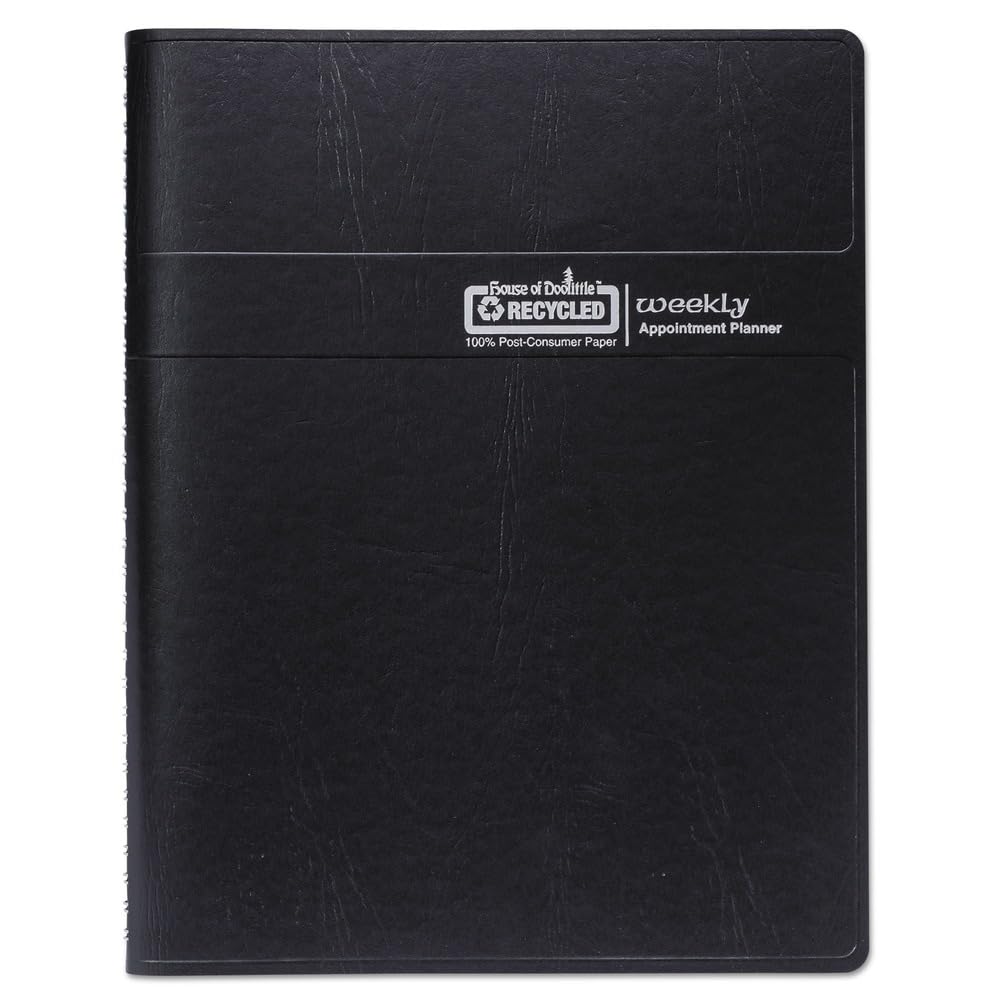 House of Doolittle 2026 Weekly Appointment Book 5" x 8", Faux Leather Cover, Black (27802-26)