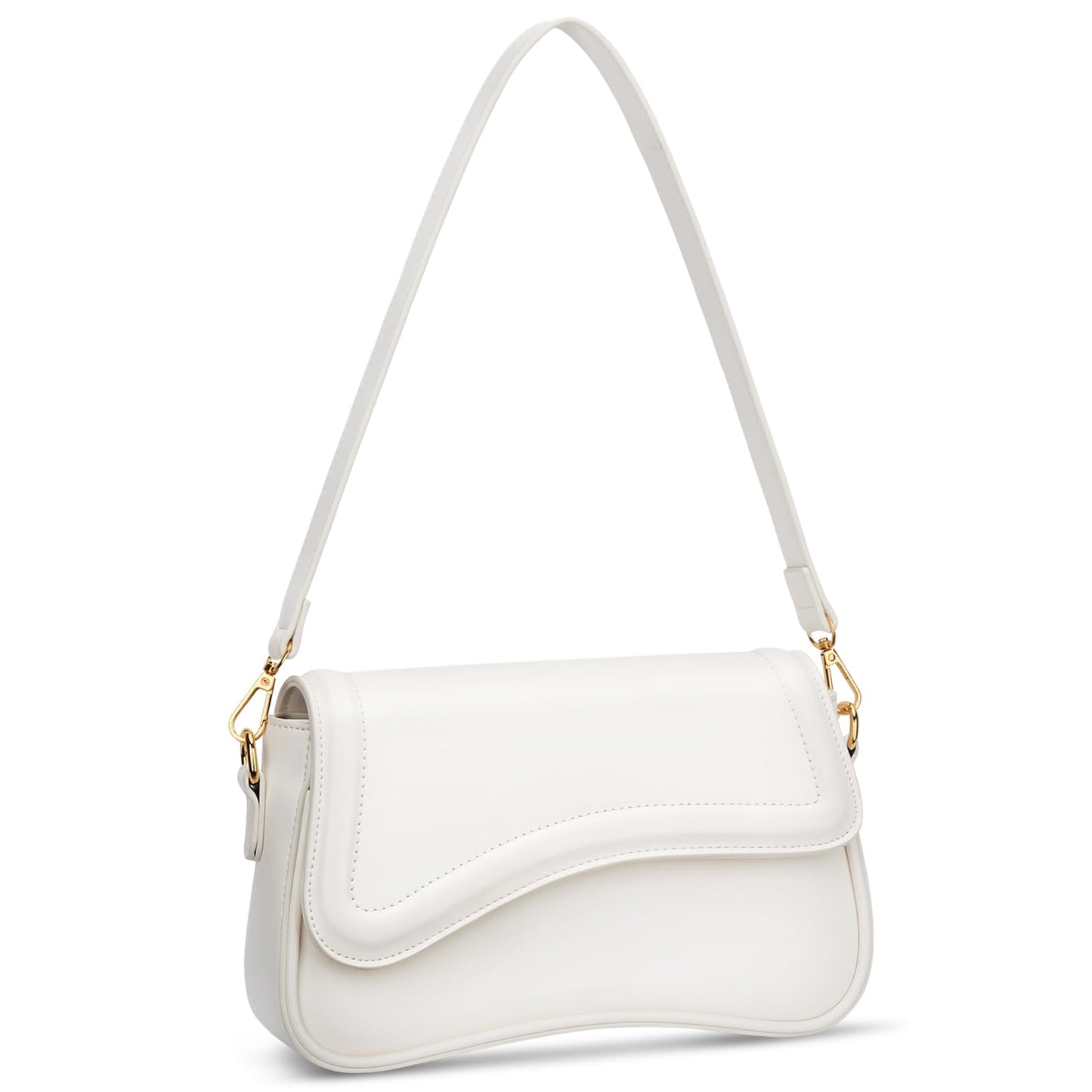 KKXIU Shoulder Bag for Women Small Clutch Purses Cute Hobo Handbag Trendy Underarm Bag-Beige