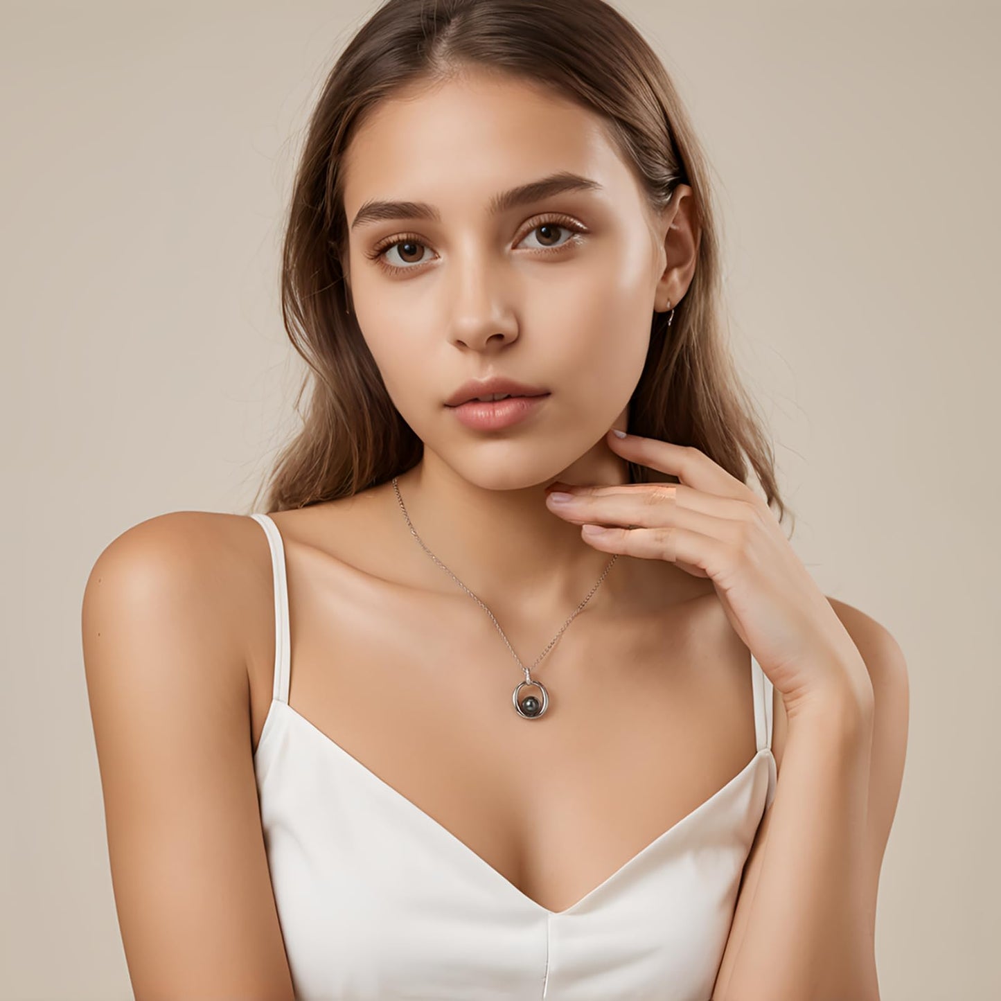 Tahitian Black Pearl Necklace for Women - Gift for Wife, Mom, Grandma, Jewelry Gifts for Wedding Anniversary Birthday Christmas, 9-10mm Seawater Pearl with Sterling Silver Moissanite Oval Pendant