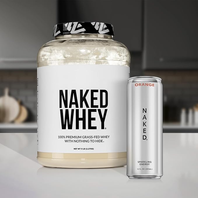 NAKED Whey Protein Supplement Powder, Chocolate, GMO Free, Soy Free, Gluten Free Aid Muscle Growth and Recovery 60 Servings, 5 Ib