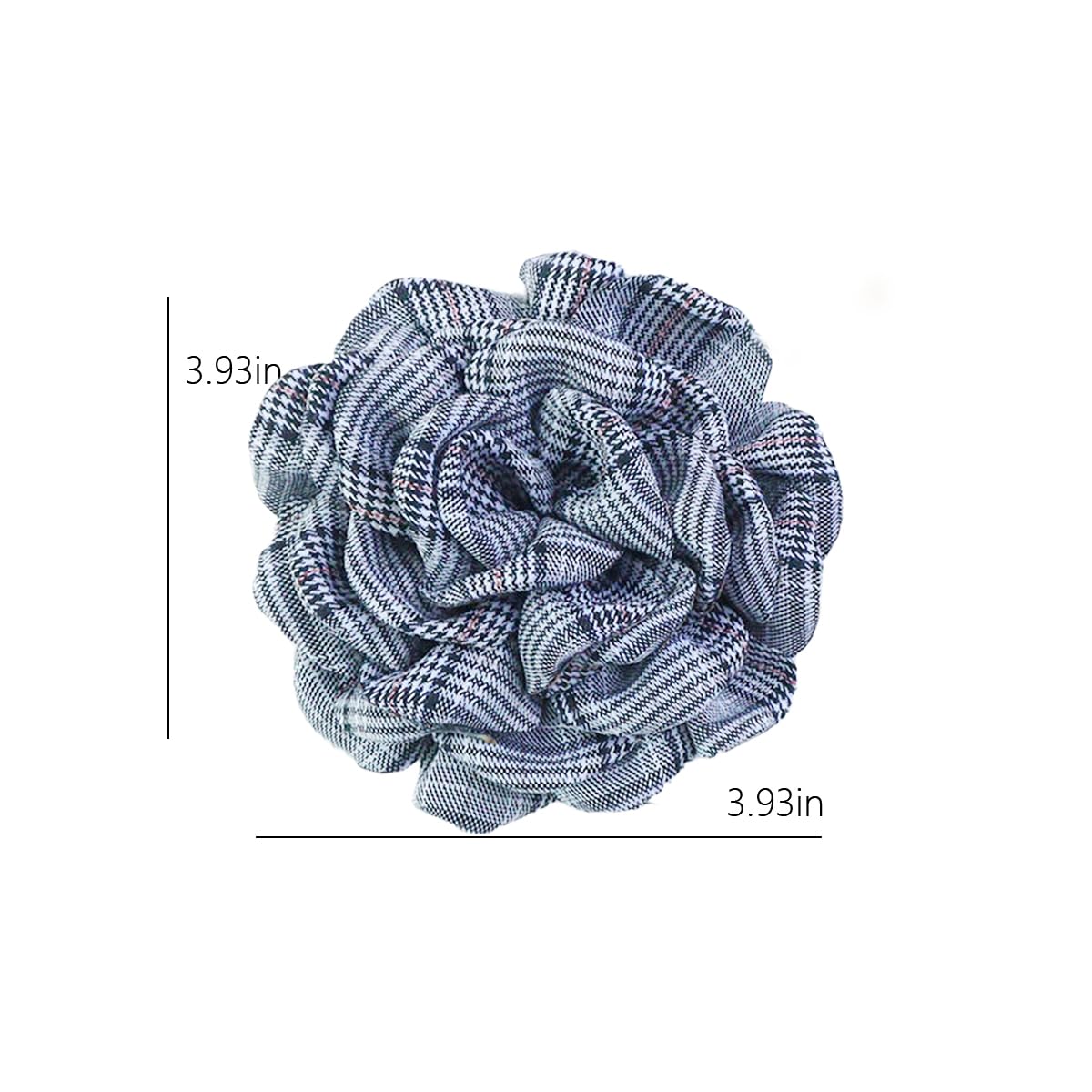 Elegant Large Cloth Flower Brooches Big Camellia Flower Pin for Women Dainty Cloth Fabric Rose Brooches Dress Skirt Scarf Hat Pins Clothing Decoration Accessories (Dark blue B)