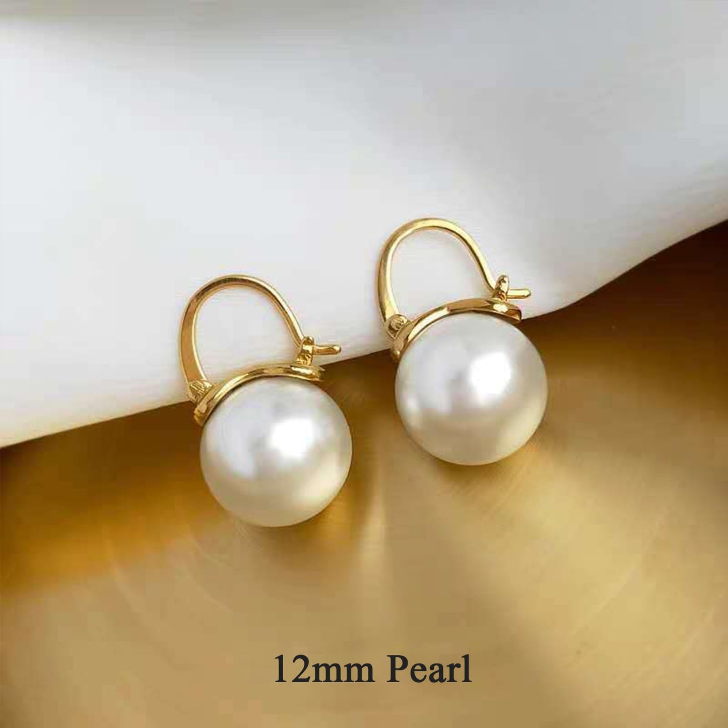 Kesaplan Pearl Earrings for Women Girls 14K Gold Plated Hypoallergenic Pearl Earrings 5A Cubic Zirconia Dangle Earrings Elegant Jewelry for Gifts