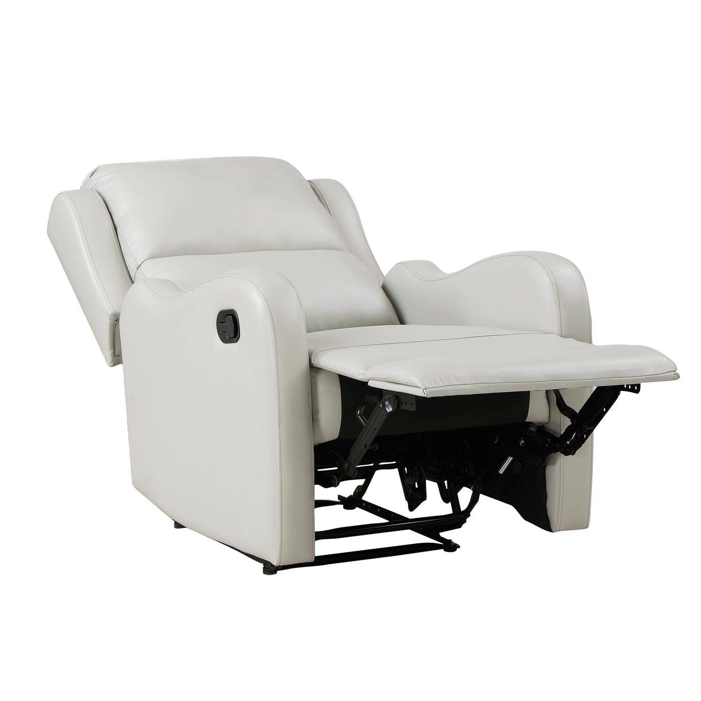 Lexicon Manual Recliner Chair, Reclining Sofa Chair, Home Theater Seating, Wall Hugger, Manual Recliner for Living Room/Office/Apartment, Easy Assembly, Taupe Faux Leather