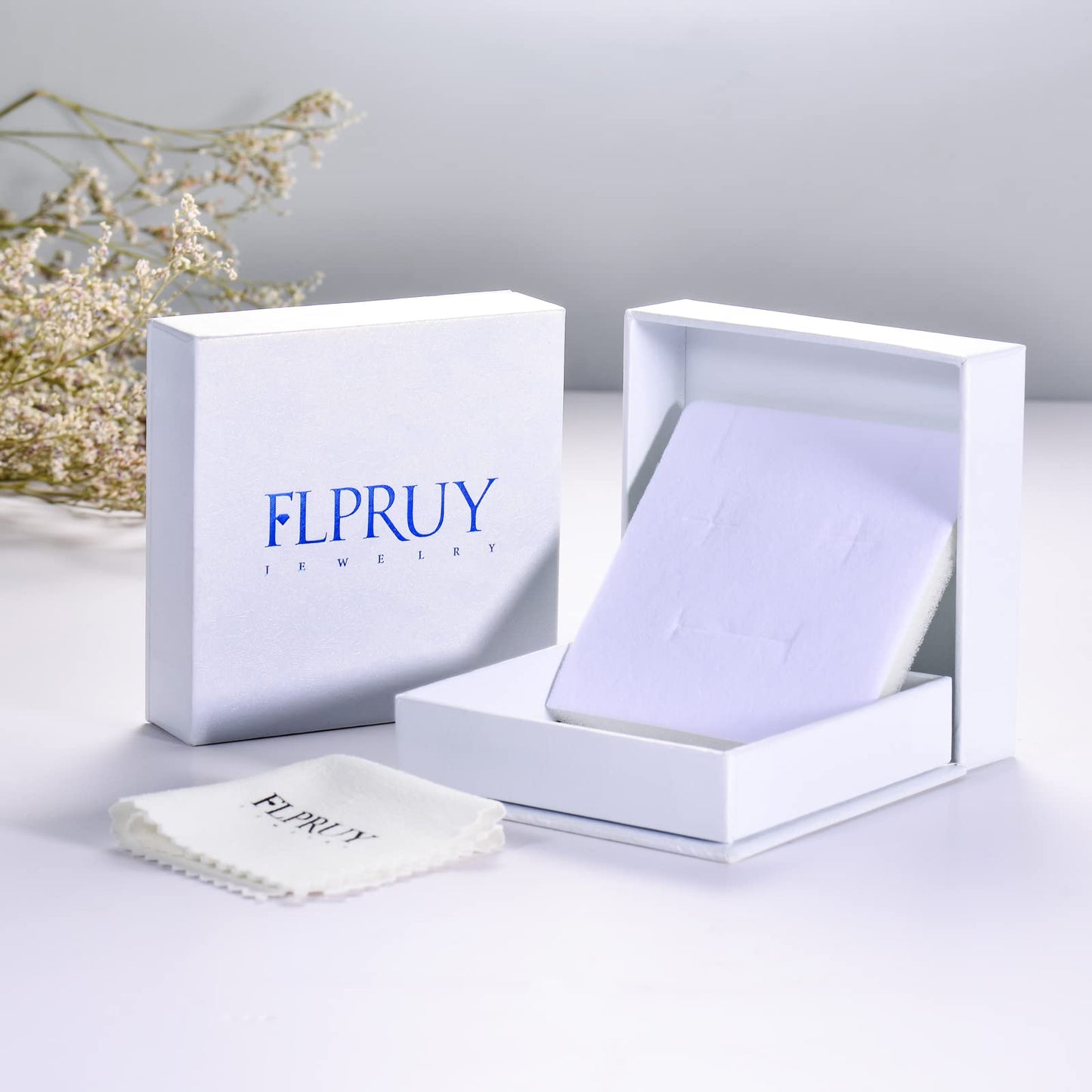 Flpruy Lily of the Valley Necklace 925 Sterling Silver May Cross Pendant Neckalce Lily of the Valley Jewelry Birth Month Flower Gifts for Women Her Mom