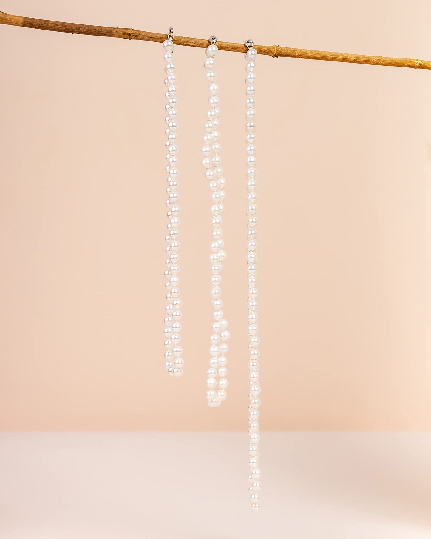 PAVOI 925 Sterling Silver Round White Simulated Shell Pearl Necklace Strand | Pearl Choker Necklace | Jewelry for Women - 22" Length (8mm)