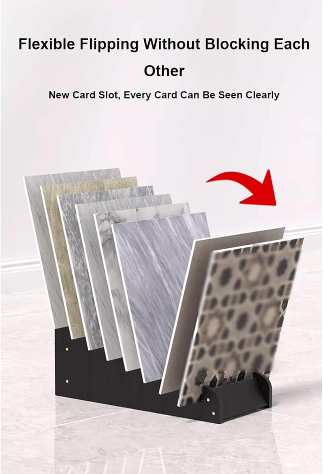 Floor Tile Sample Rack,Wooden Tile Sample Display Rack - 59x43x44.5cm Floor-Standing Organizer for Retail & Home Improvement - Multi-Slot Storage Shelf for Building Supplies, Material & Samp