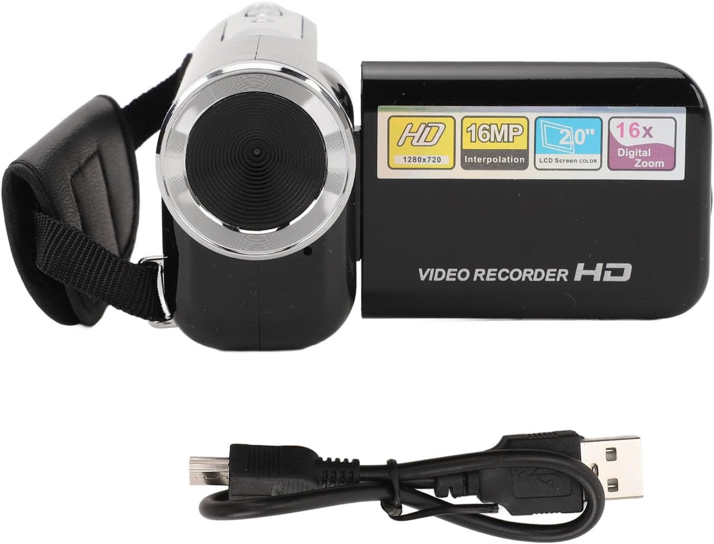 Aoaoy 16MP 1080P 16X 2.0inch 1/4 Inch Camcorder Digital Zoom Rotatable Screen Anti Shake USB Port Threaded Hole Video