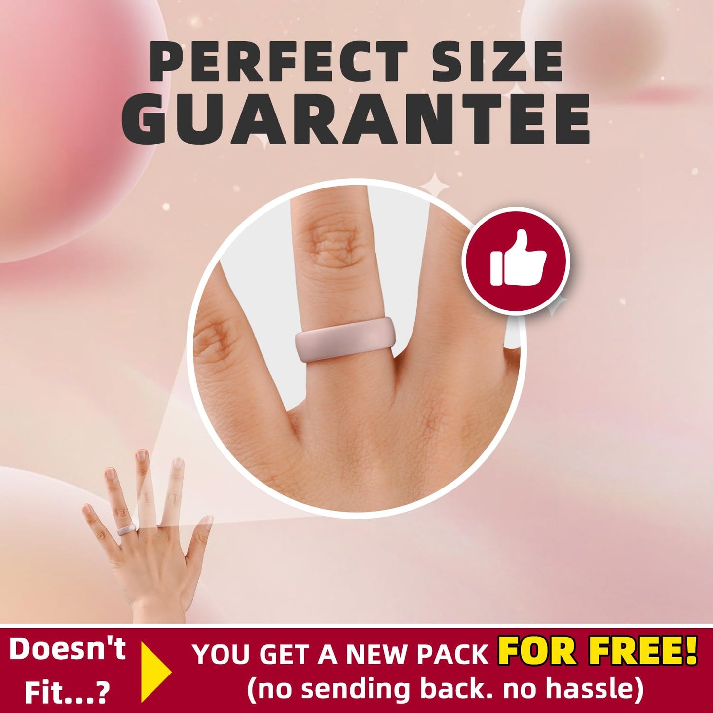 Egnaro Women’s Silicone Engagement Rings, Inner Arc Ergonomic Breathable Design with half sizes, Rubber Wedding Bands,5.5mm Wide-2mm Thick