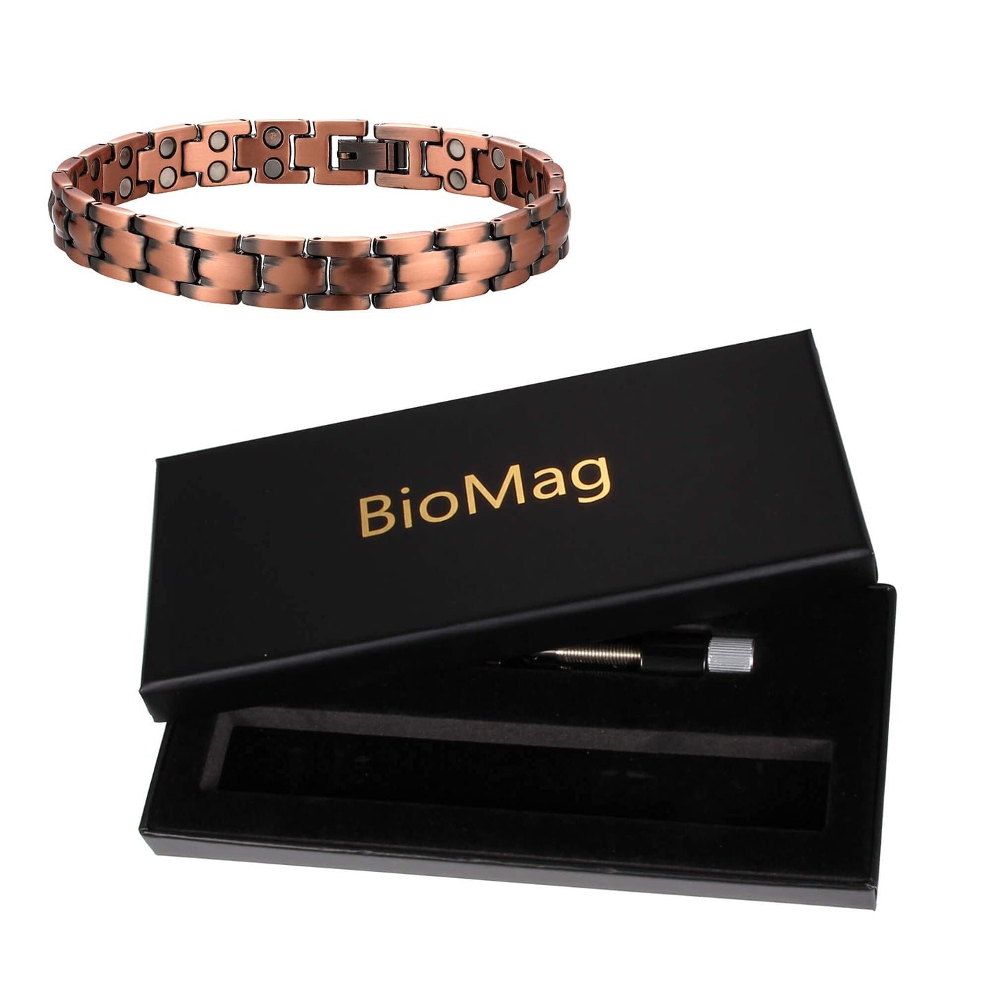 BioMag 99.9% Copper Ankle Bracelets for Women Magnetic Women's Ankle Bracelet Adjustable Copper Anklet with Sizing Tool Jewelry Gift for Her Mom Valentine's Day