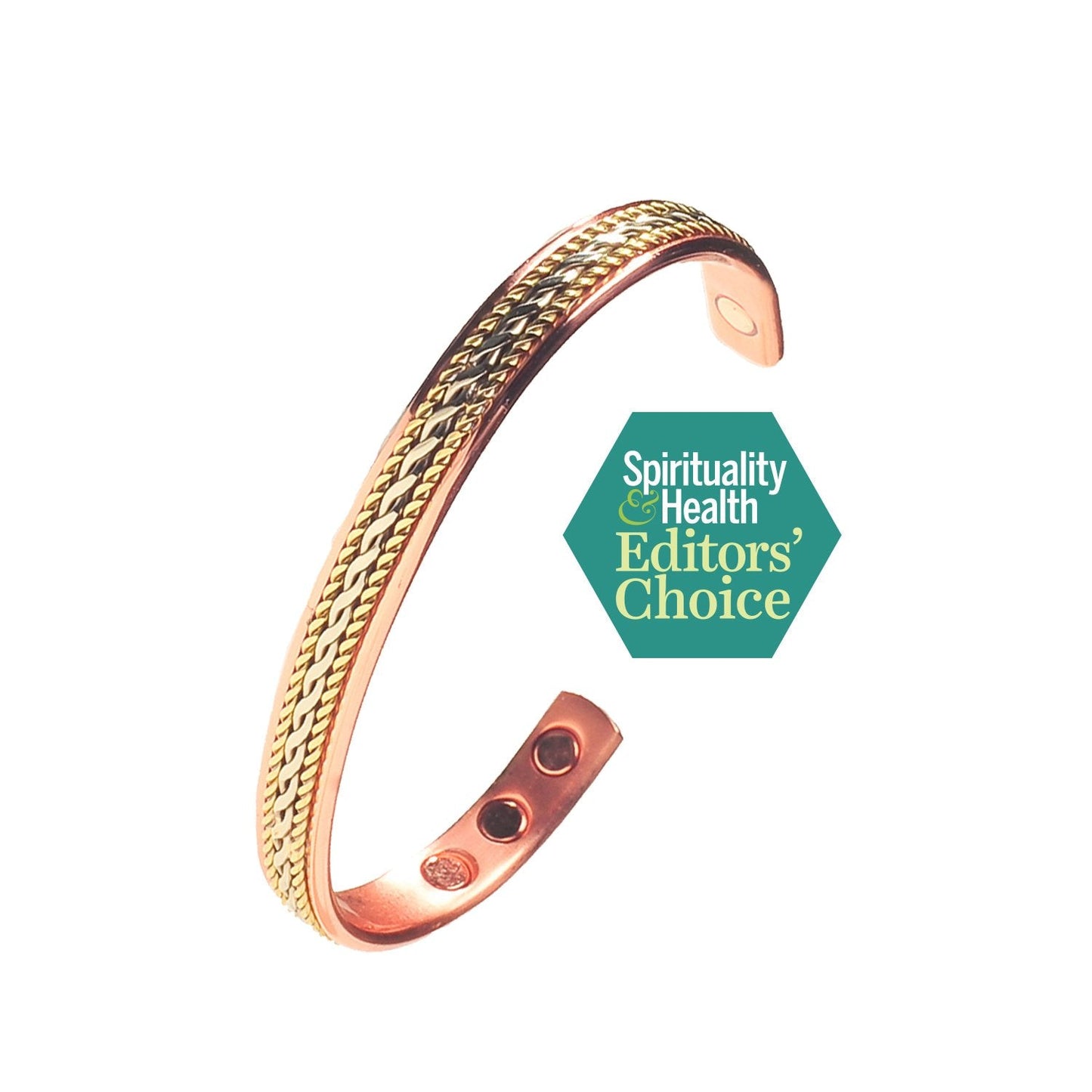 Earth Therapy, The Original Pure Copper Magnetic Bracelets - Adjustable - For Women - Elegant Jewelry Gift Set of 2 in Velvet Pouch