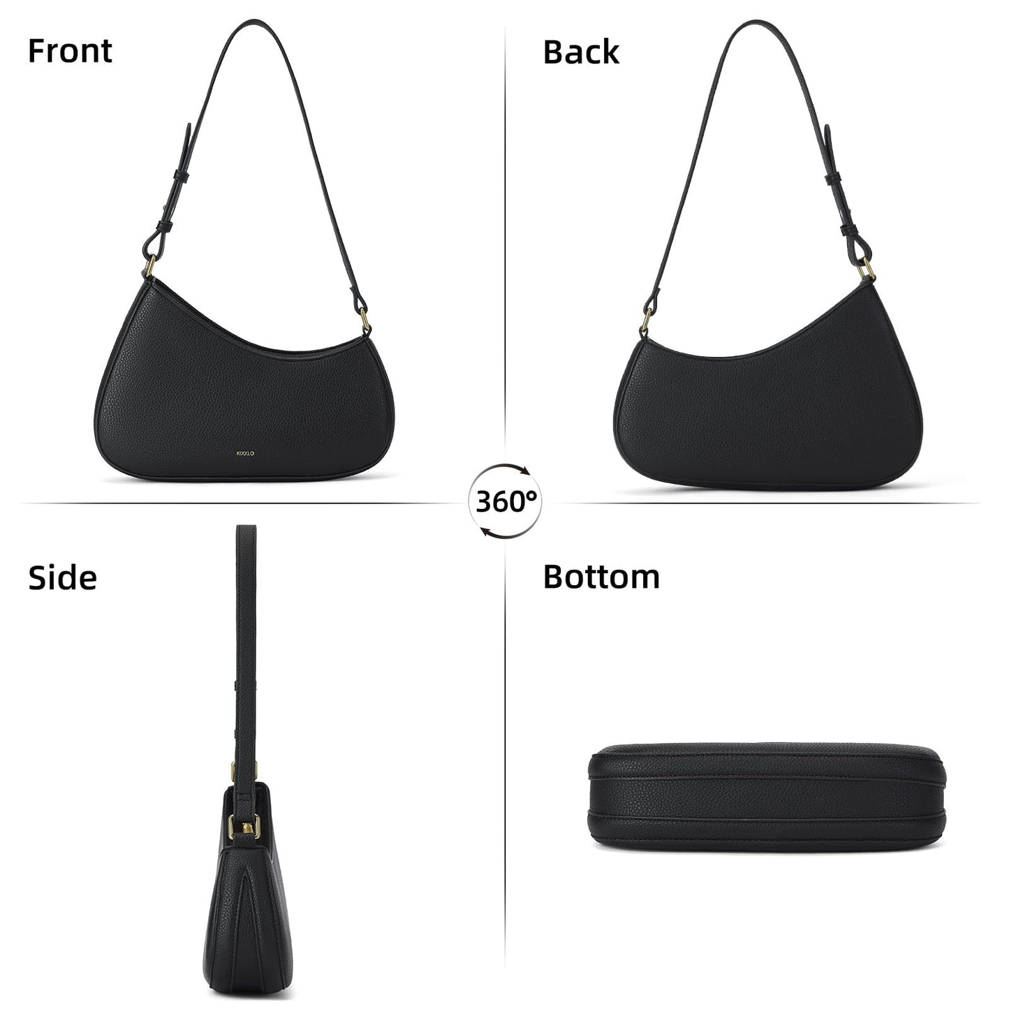 Black Purses for Women Evening,Crescent shoulder bag,Going Out Purse,Small Mini Cute Purse for Women,Mom Gift
