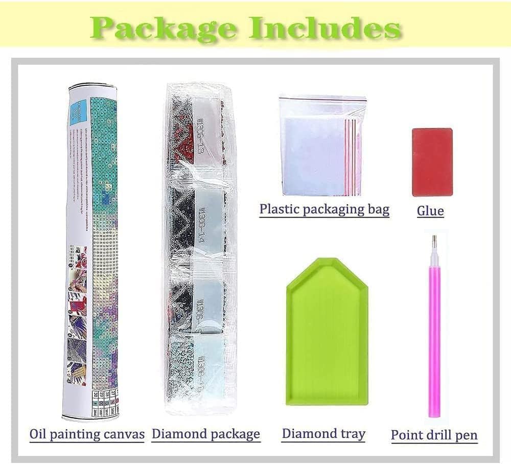 Tiwabb 3 Pack Beach Leisure Diamond Art Kits for Adults Beginners,Diamond Painting Kits for Adults,5D Full Drill DIY Diamond Dot Gem Art Kit Wall Home Decor Arts Craft 12x16 inch