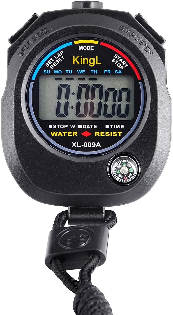 KingL Digital Stopwatch Timer - Interval Timer with Large Display (Stopwatch*10)