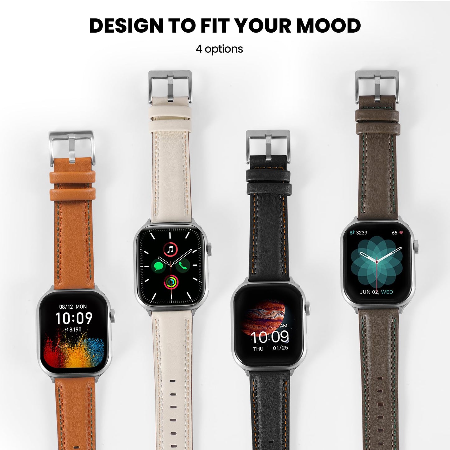 Soft Genuine Leather Band for Apple Watch 49mm 46mm 45mm 44mm 42mm - Women/Men Vintage Retro Replacement Wristband Strap with Metal Buckle for iWatch Ultra 3/2/SE/Series 11/10/9/8/7/6/5/4/3 - Brown