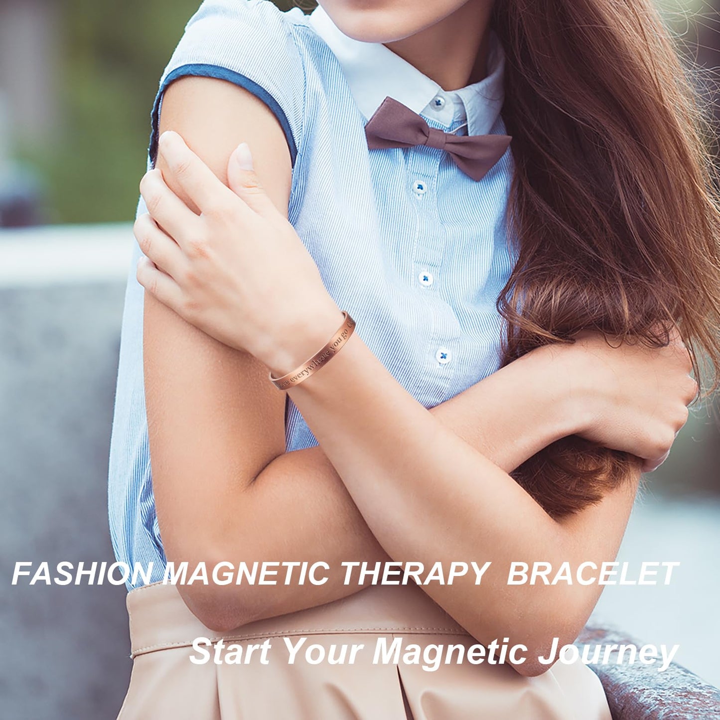 EnerMagiX Copper Magnetic Bracelet for Women, 99% Pure Copper Adjustable Bracelet, Fashsion Jewelry Presents (0946Q9)