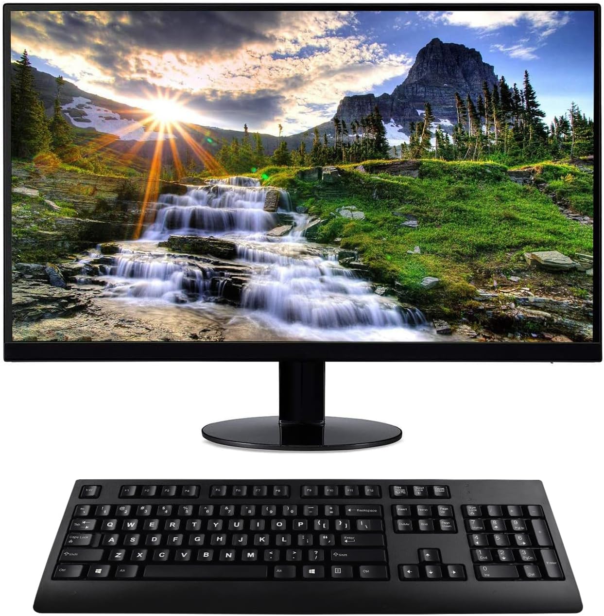 MUBUY-GOL (6-in-1), Universal Korean Keyboard Stickers Black Background with White Lettering for Computer Laptop