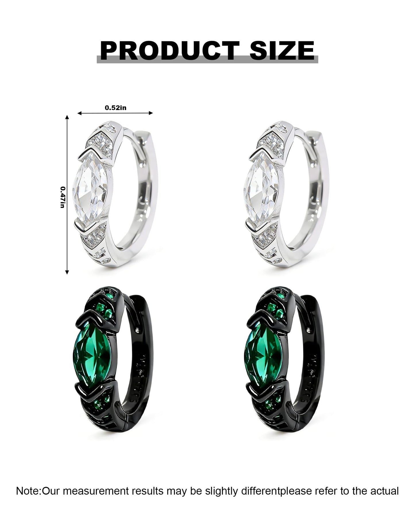 2 Pairs Lymphatic Earrings for Women Lymphatic Drainage Moissanite Hoop Earrings Lymphvity Therapy Germanium Ear-rings Silver Cubic Zirconia Moissanite Ear-rings Jewelry Gifts for Her