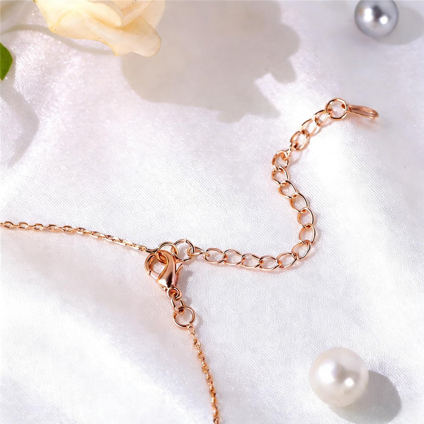 Kim Carrey Italian Elegant Rose Gold Necklace for Ladies | 18K Rose Gold Plated Necklace Pendant for Women | Gemstone necklace, Gift for Daughter, Wife, Mom, Her Jewelry (Vibrant Rainbow)