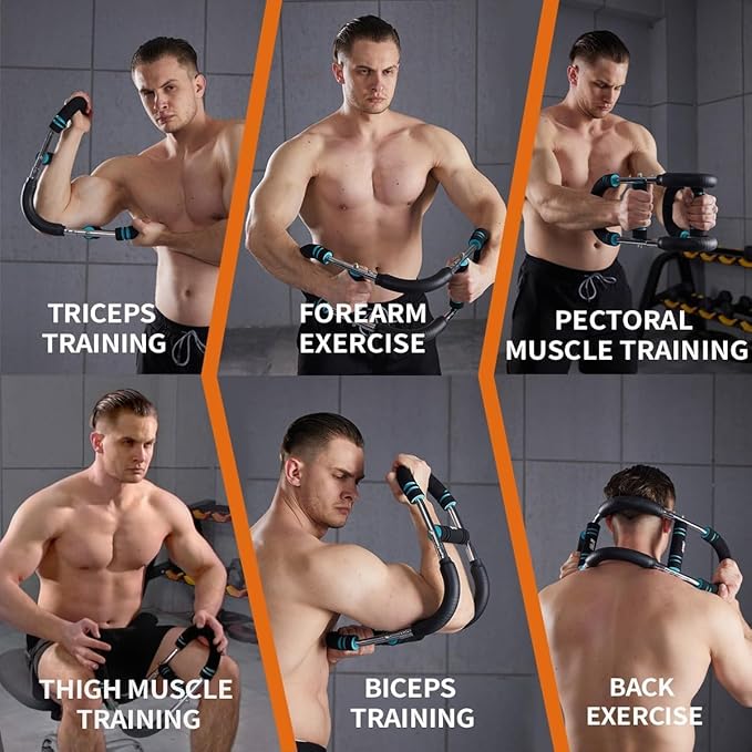 Twister Arm Trainer - Adjustable 60-110lb Resistance with High-Tensile Steel Spring, Portable Arm & Chest Workout Equipment for Forearm, Triceps Strength Training, Home Workout Equipmen for Men&Women