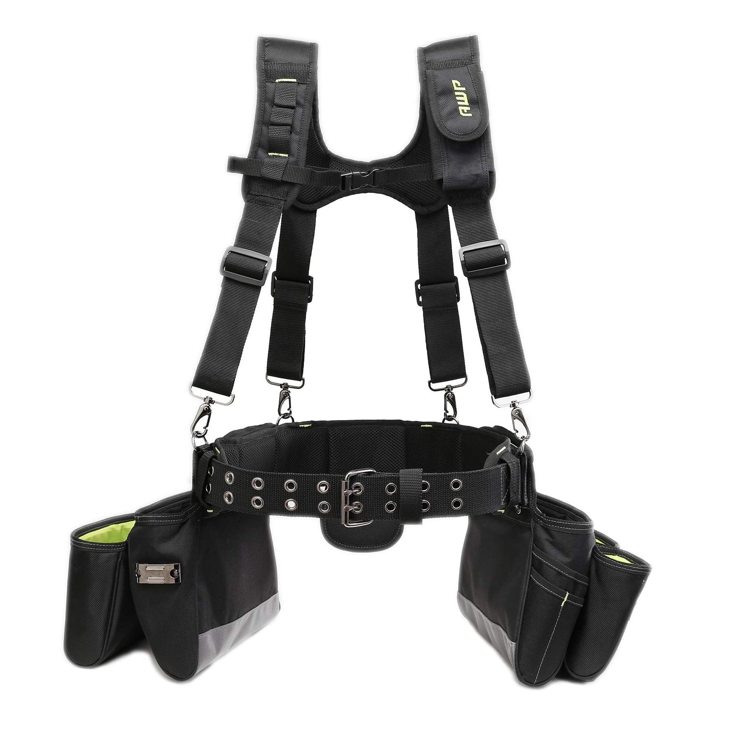 AWP Tool Belt Rig, Durable Heavy-Duty Multi-Pocket Organizer, Adjustable Waist Belt for Carpenters, Electricians, and Men’s Construction Work Gear, 1L-50-2