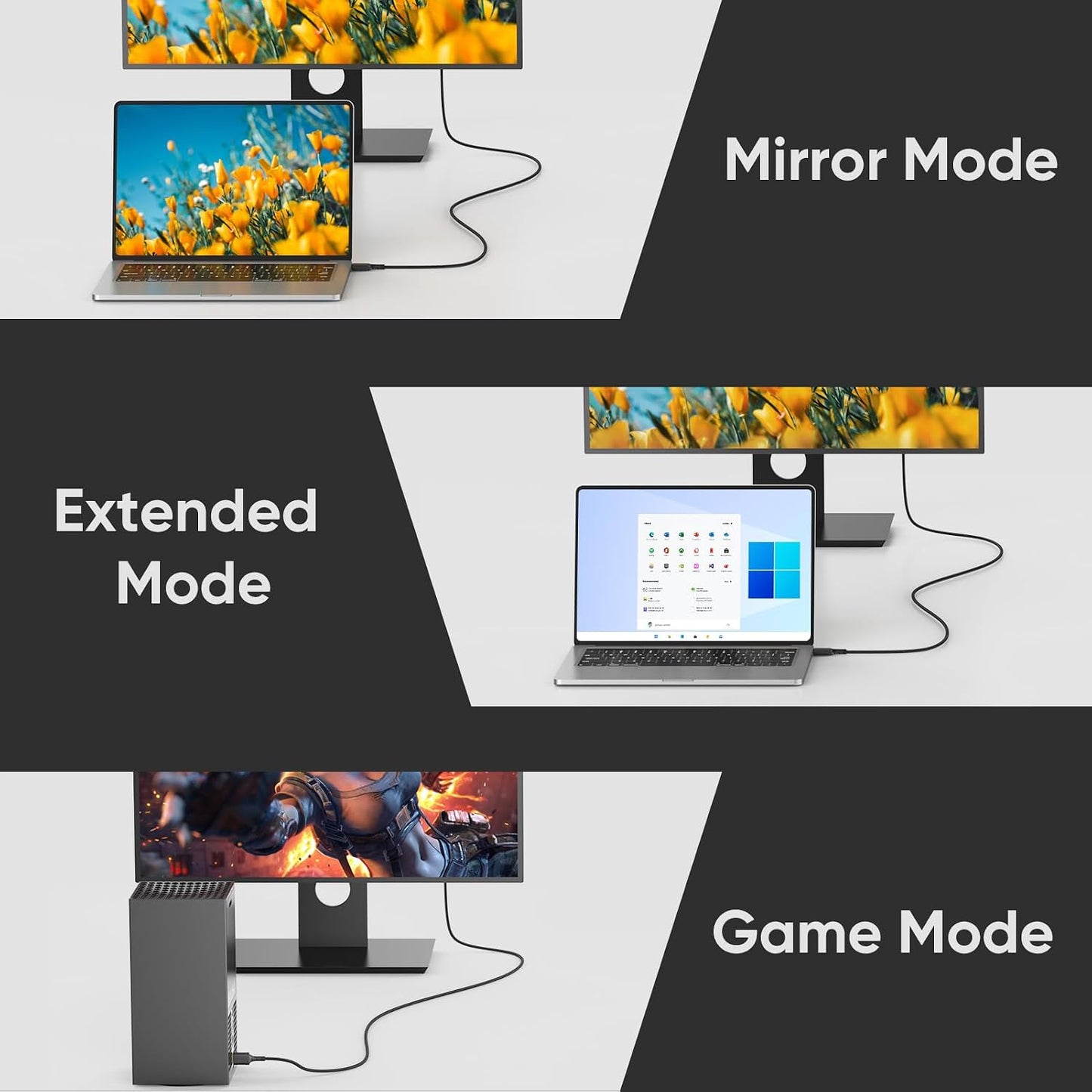 3FT 5-Pack, 8K 2.1 48Gbps, 8K@60Hz,4K@240/165/144Hz 4K/8K HDMI Cable HDMI to HDMI Cable Ultra High Speed Support for LG