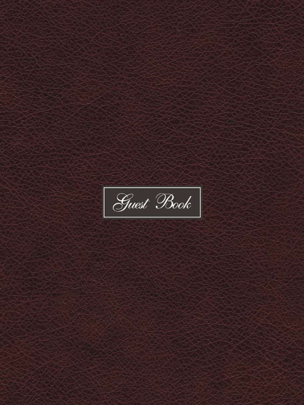 Guest Book: Hardcover Guestbook for Wedding Visitors Parties Home Anniversary Funeral Baby Shower Bathroom Cabin Christmas Engagement Party Memorial ... Home 8.25”x11” 76 Pages Matte Red Leather Look