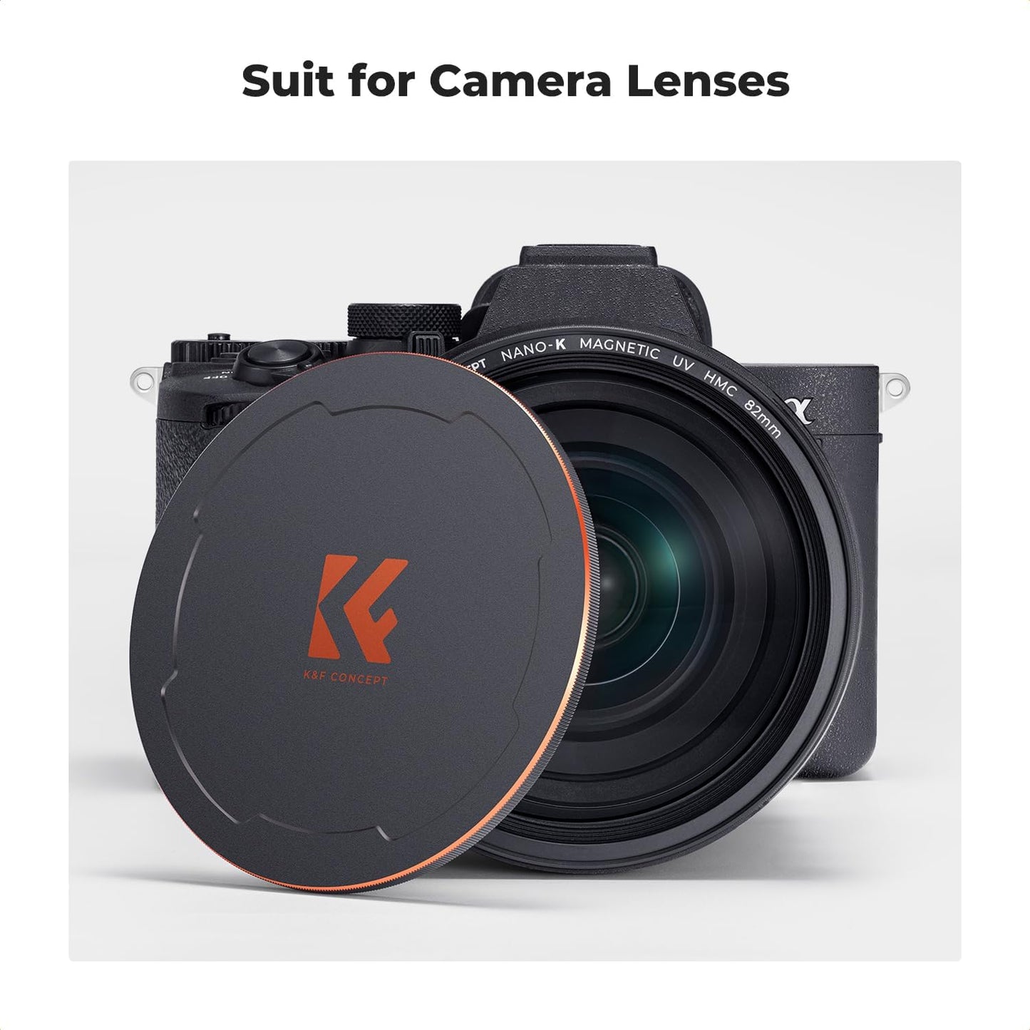 K&F CONCEPT 67mm 2-in-1 Thread & Magnetic Lens Filter Cap Only Compatible with K&F Magnetic Swap System