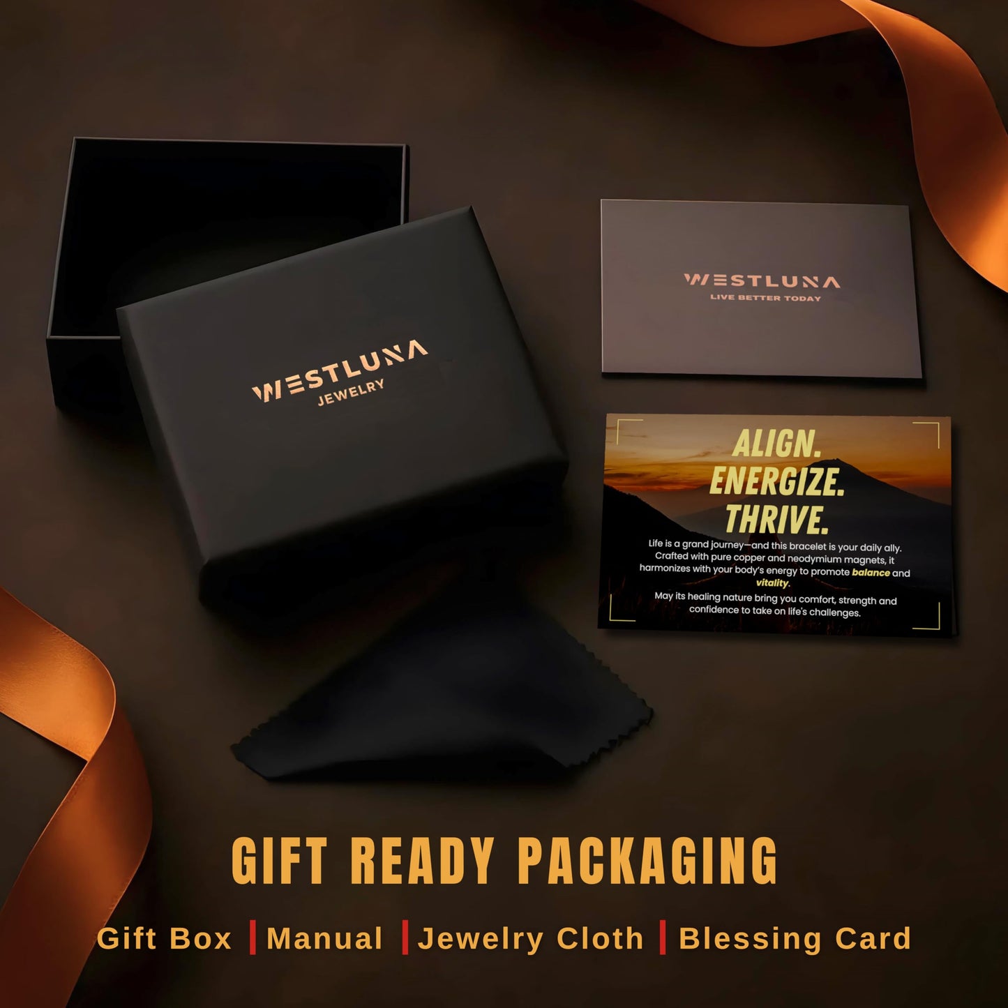 WestLuna Magnetic Copper Healing Bracelet for Men Women, 99.99% Pure Copper Bracelet with 12X Ultra Strength 3,800 Gauss Magnets for Lymph Drainage, Includes Gift Box, Jewelry Cloth, Blank Blessing Card