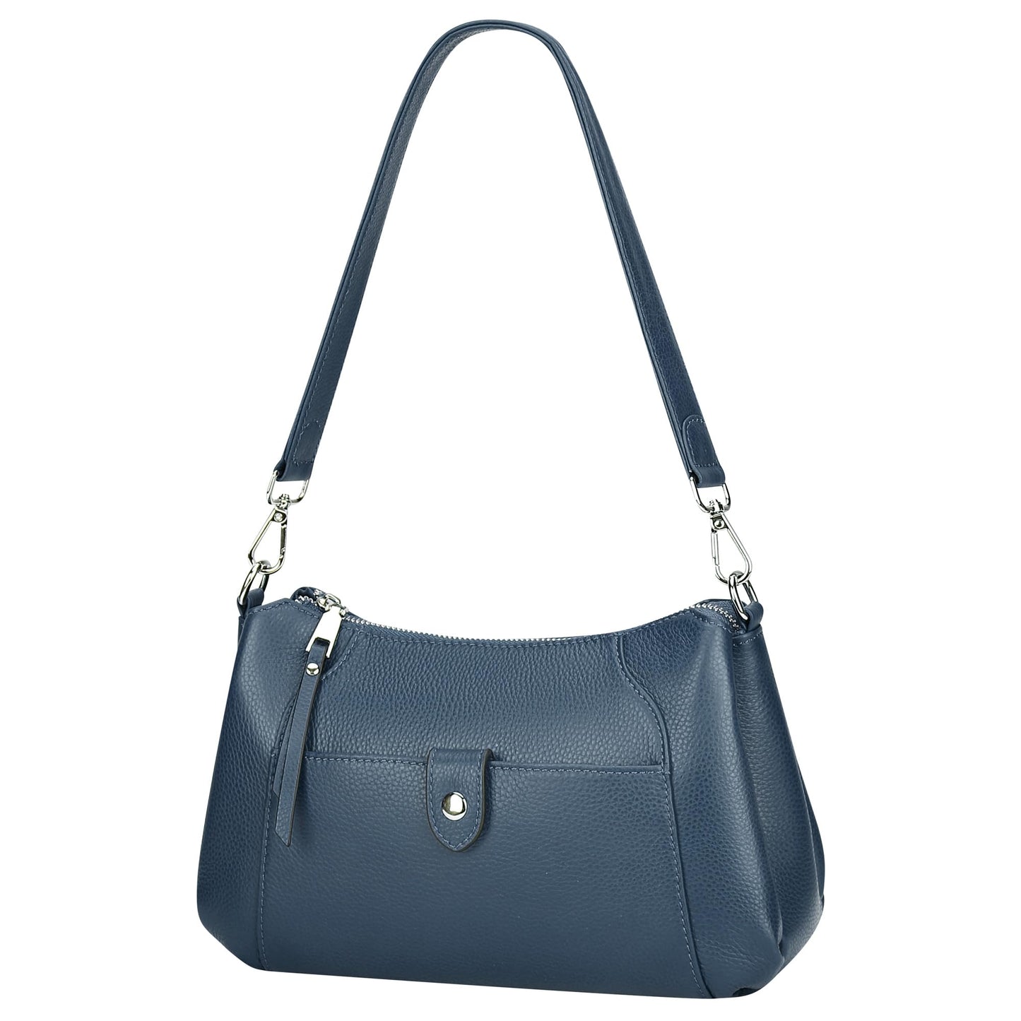 Over Earth Genuine Leather Small Hobo Crossbody Bags for Women Shoulder Purses and Handbags(O189E Indigo Blue)