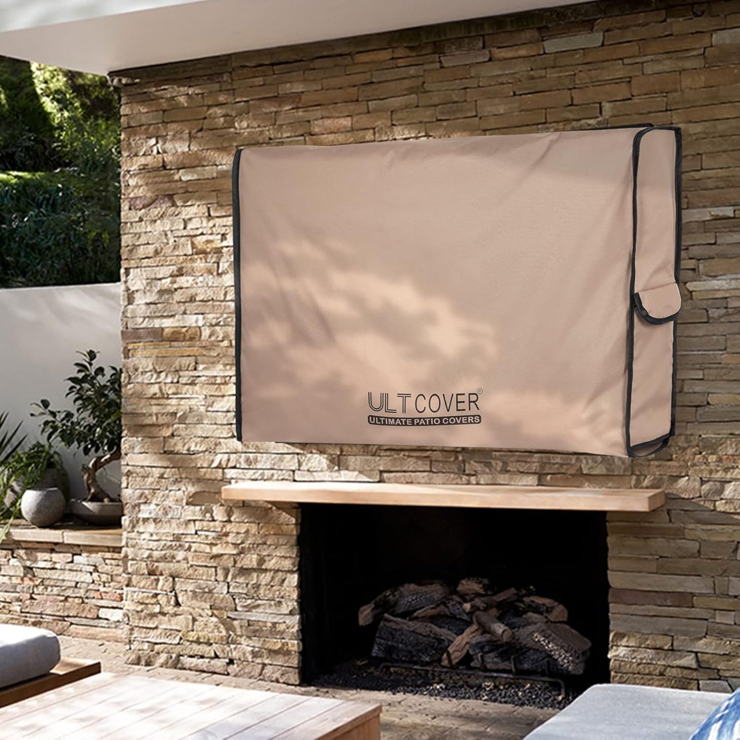 55-59 inch ULTCOVER Waterproof Outdoor TV Cover for Outside Flat Screen Televisions with Mounts and Stands