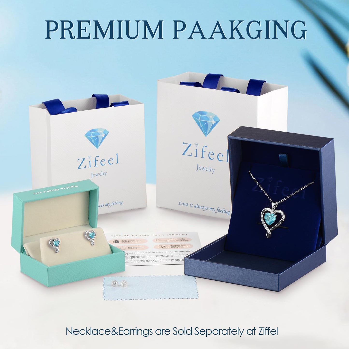 Zifeel Earrings for Women, 925 Sterling Silver Birthstone Heart Studs Earring for Girlfriend Wife, Anniversary Birthday Christmas Valentines Mother’s Day Gifts Jewelry for Women Wife Her Mom
