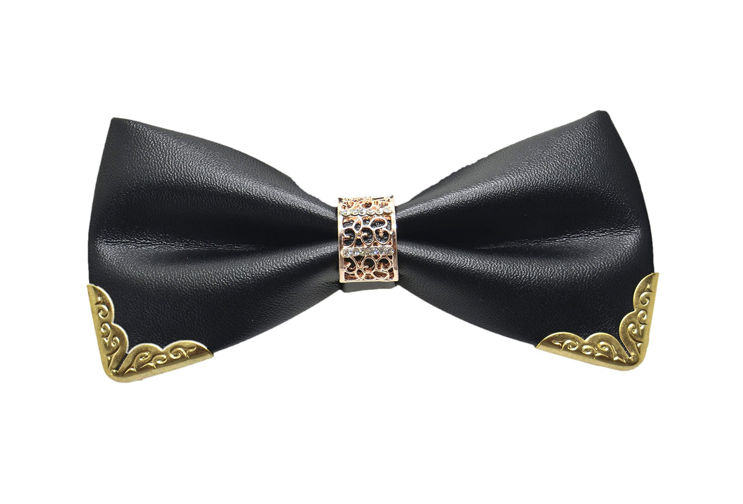 Cloud Rack Bow Tie Metal Ring Studded Leather Black