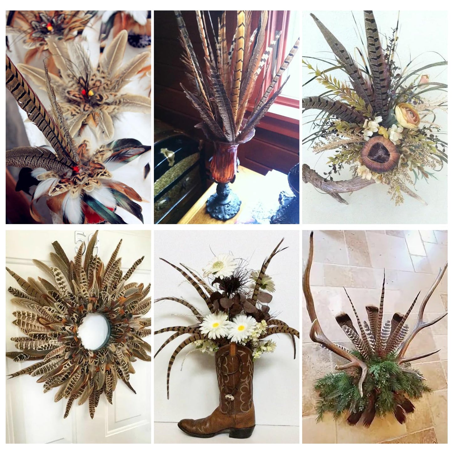 MAOFENG 12pcs Natural Feathers Male Ringneck Pheasant Tails Feathers 10-12inch 25-30cm for Crafts Wedding Party Performance Home DIY Decoration,Male Pheasant Feathers
