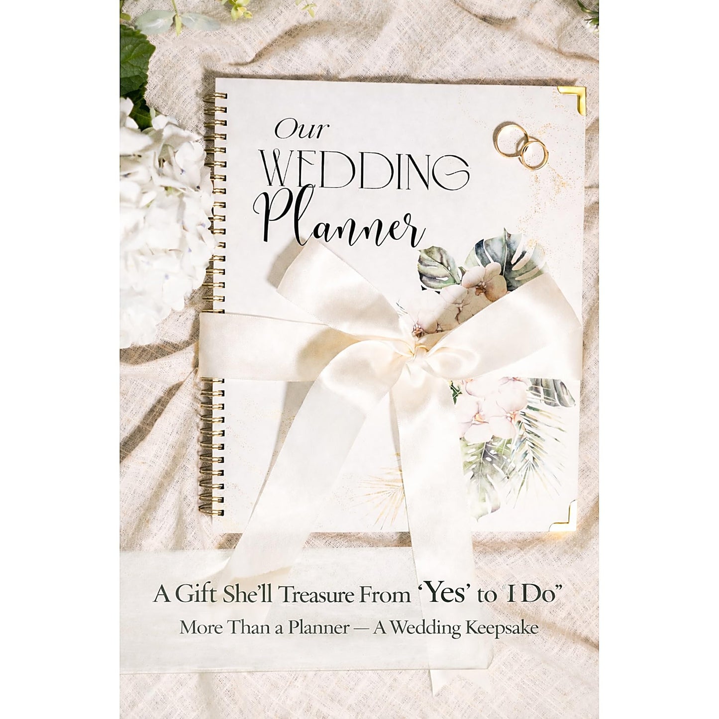 Wedding Planner Book and Organizer for Bride and Groom - Engagement Gift, Wedding Planner with Checklist, Timelines, & Budget Tracker - Includes Free QR Code for Exclusive Digital Tools.