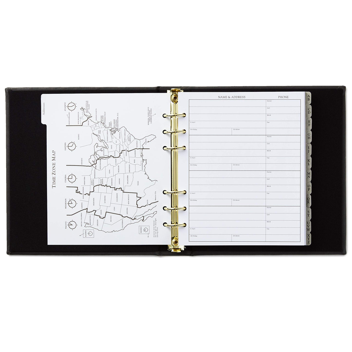 Hallmark Refillable Address Book (Charcoal)