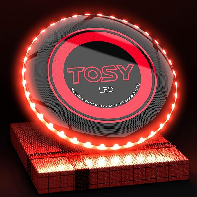 TOSY Bundle of 2 - Flying Disc 36 LEDs - Blue + Red