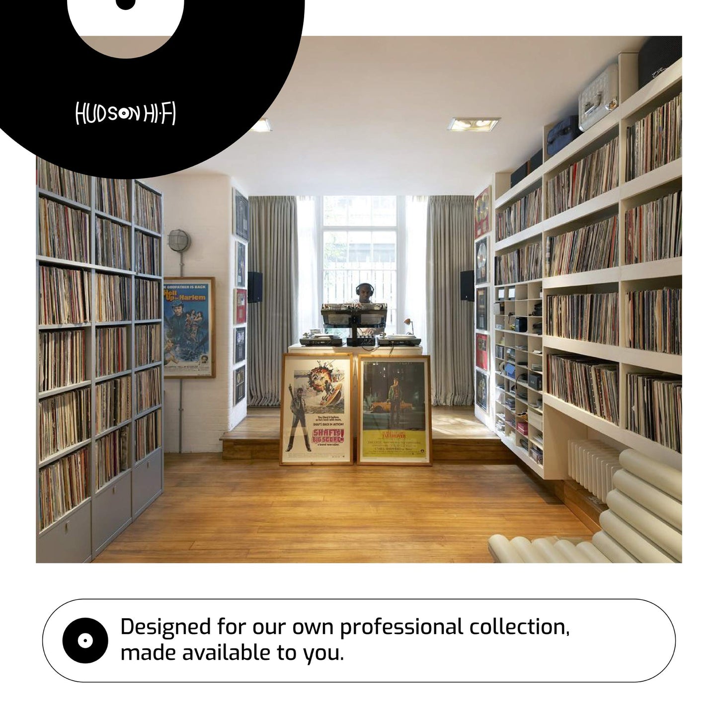 Hudson Hi-Fi Anti-Static Vinyl Record Sleeves - Durable Clear Disc Sleeves- Protect Your LP Albums from Scratches, Dust & Dirt - Acid-Free Rice Paper Disc Covers, 100x Inner Sleeves