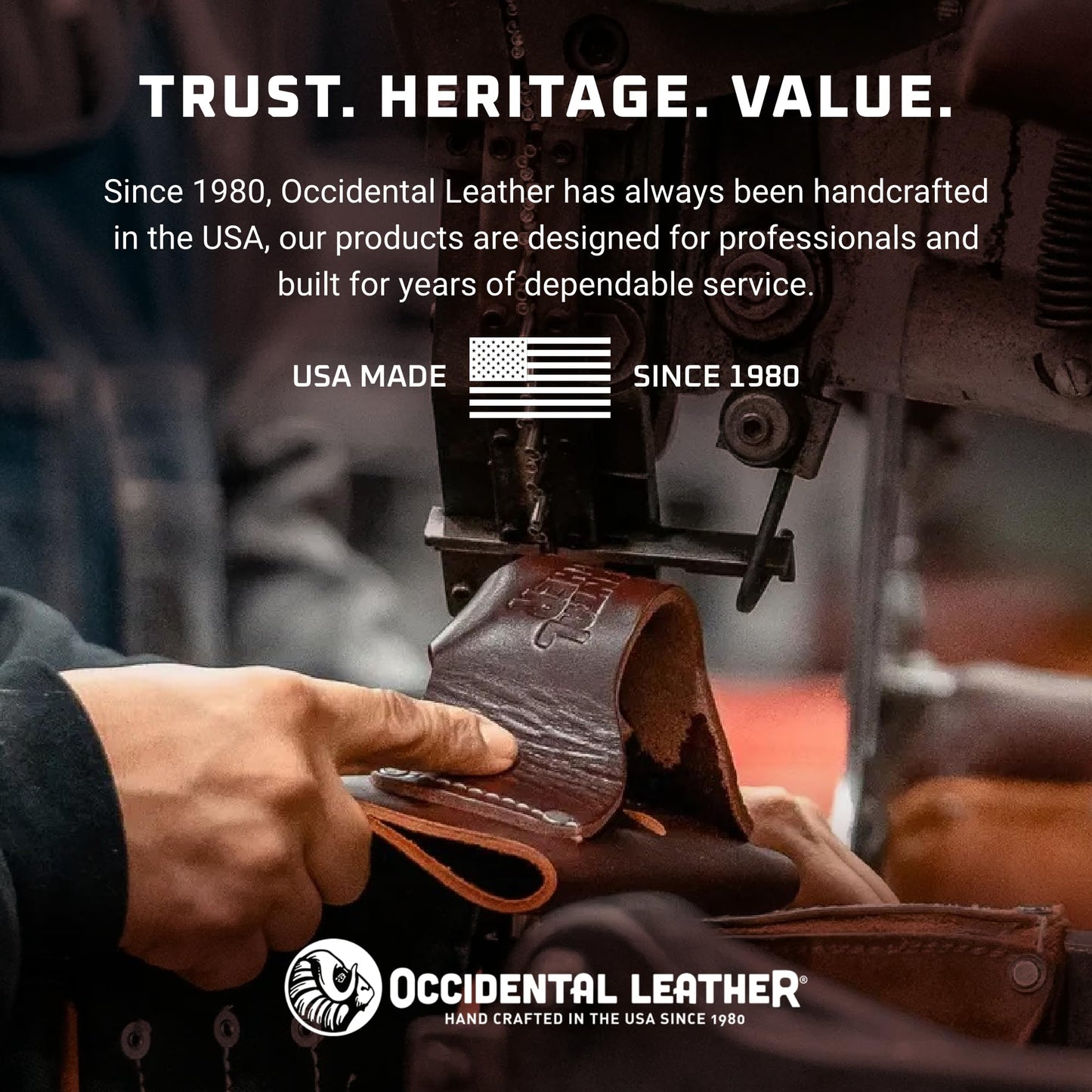 Occidental Leather Hip Pads with Sheepskin - Made in USA