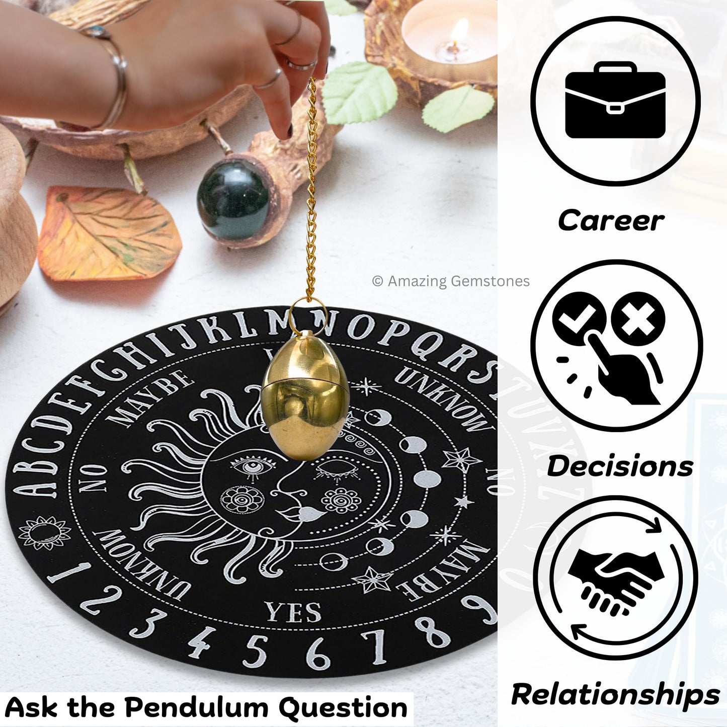 Amazing Gemstone Healing Metal Pendulums for Divination, Gold Openable 2 Piece Oval Steel Copper Pendulum High Energy Pendulo de Bronce Pendulos de Mesa MP94