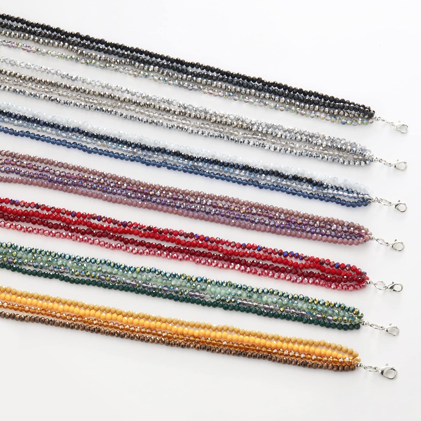 Noessla Multi-layer Crystals Beaded Choker Necklace for Women Colorful Boho Statement Necklace Trendy Costume Party Jewelry Mothers day Gifts for Mom(29-Red)