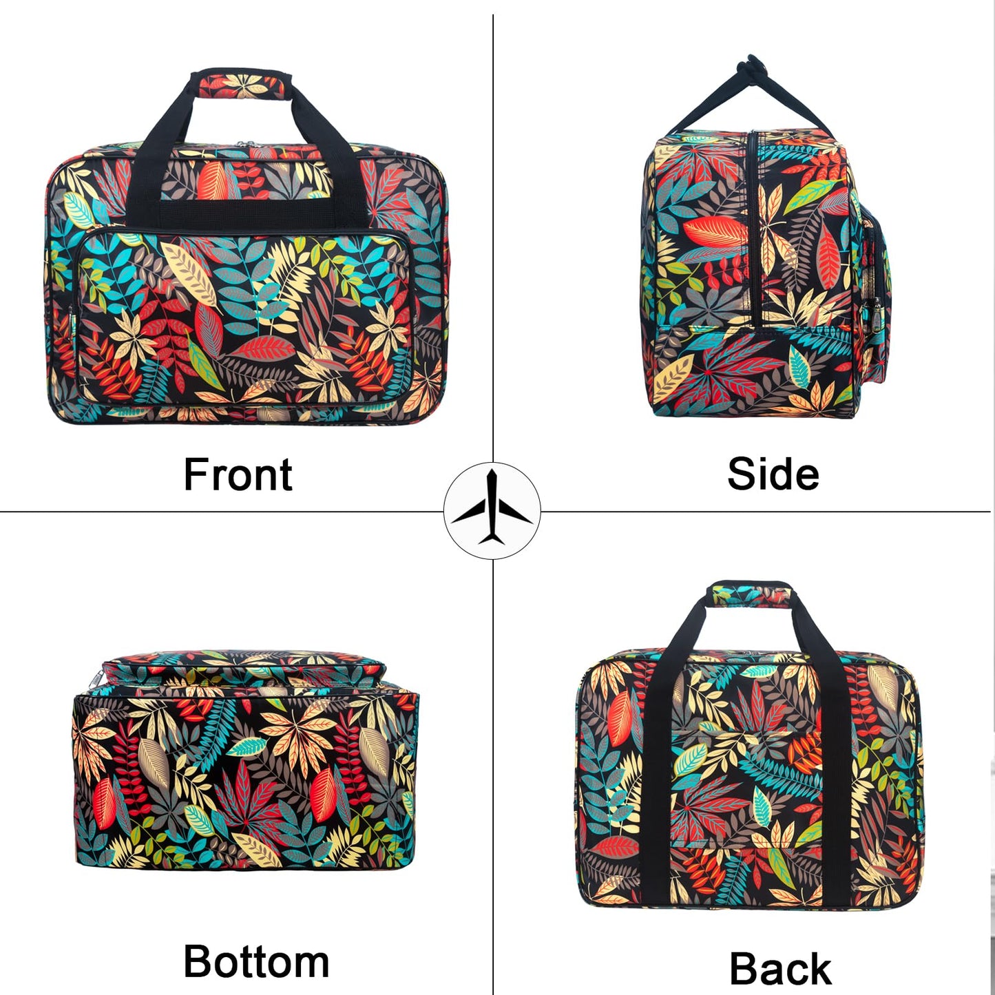 Haroranax Sewing Machine Carrying Case,Sewing Machine Carrying Case Tote Bag,Universal Tote Storage Bag with Pockets and Handles, Suitable for Most Standard Singer, Janome (Black)