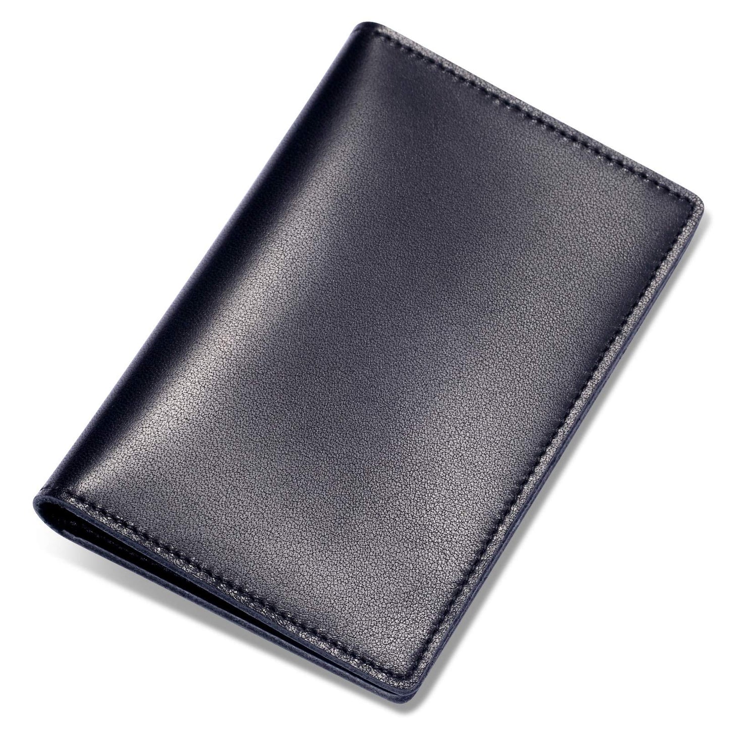 HISCOW Minimalist Thin Bifold Card Holder - Italian Calfskin
