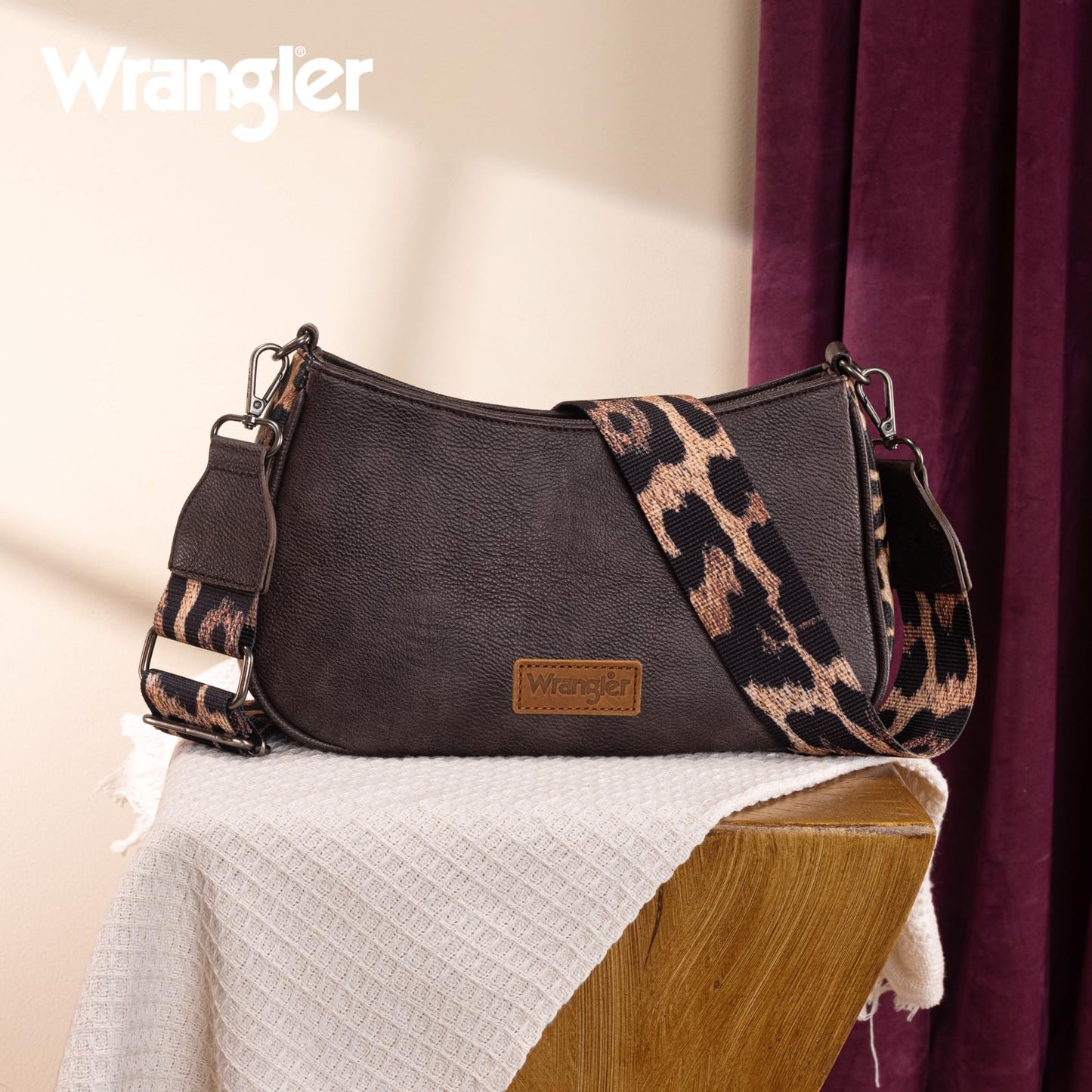 Wrangler Western Hobo Purse for Women Small Shoulder Bag Aztec Cute Mini Clutch Handbag Going Out Purse WG-HB-205-198-CF