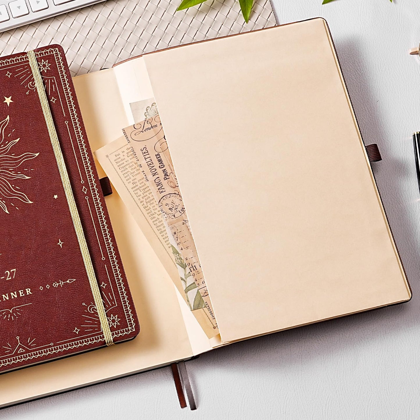 2026-2027 Planner - Academic Planner 2026-2027, 9" x 11", Jul. 2026 - Jun. 2027, Weekly and Monthly Planner 26-27, Leather Cover with Thick Paper, Back Pocket - The Sun