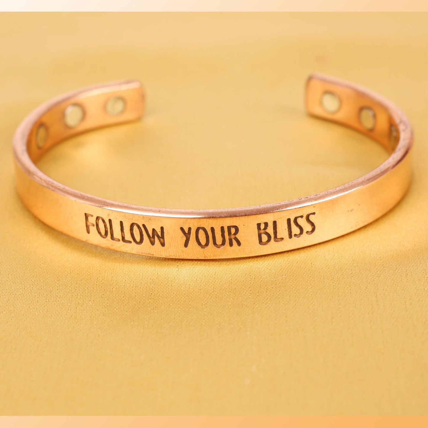 Touchstone Inspirational Copper Engraved Magnetic Bracelets for Women-Personalized Jewelry Gifts for Best Friend/Mom/Daughter/Sister - Adjustable Bracelet in a Gift Box Follow Your Bliss