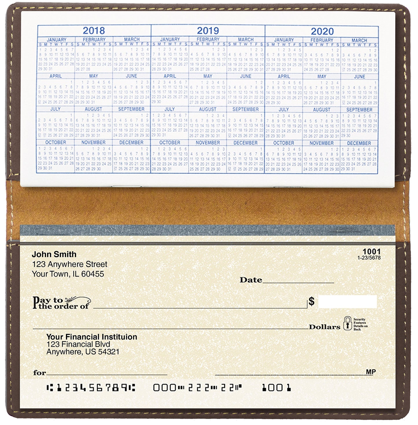 CAROUSELCHECKS Make A Wish Laser Engraved Leatherette Checkbook Cover
