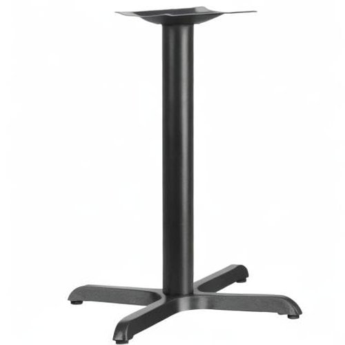 Flash Furniture Beverly 23.75" x 30" Restaurant Table X-Base with 3" Diameter Table Height Column, Commercial X-Base Cast Iron Table Base, Black